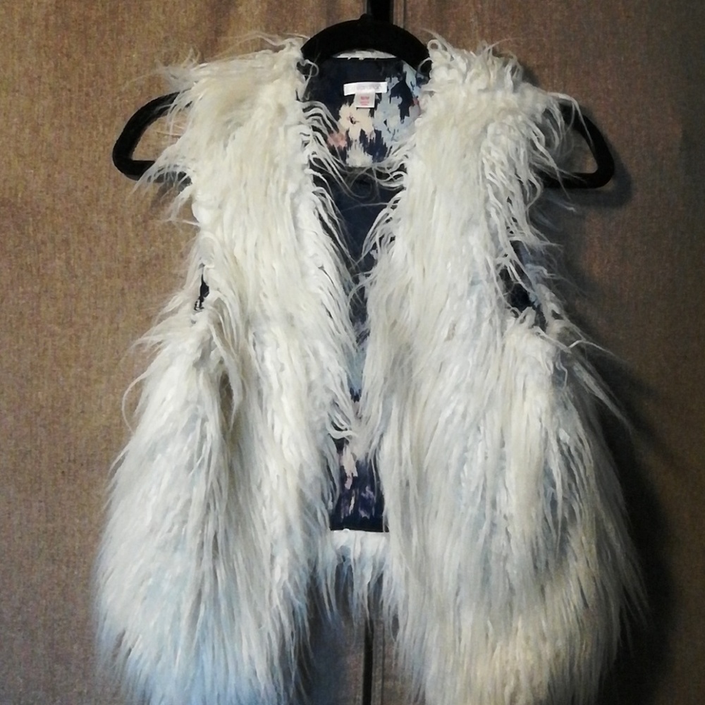 Faux mohair vest